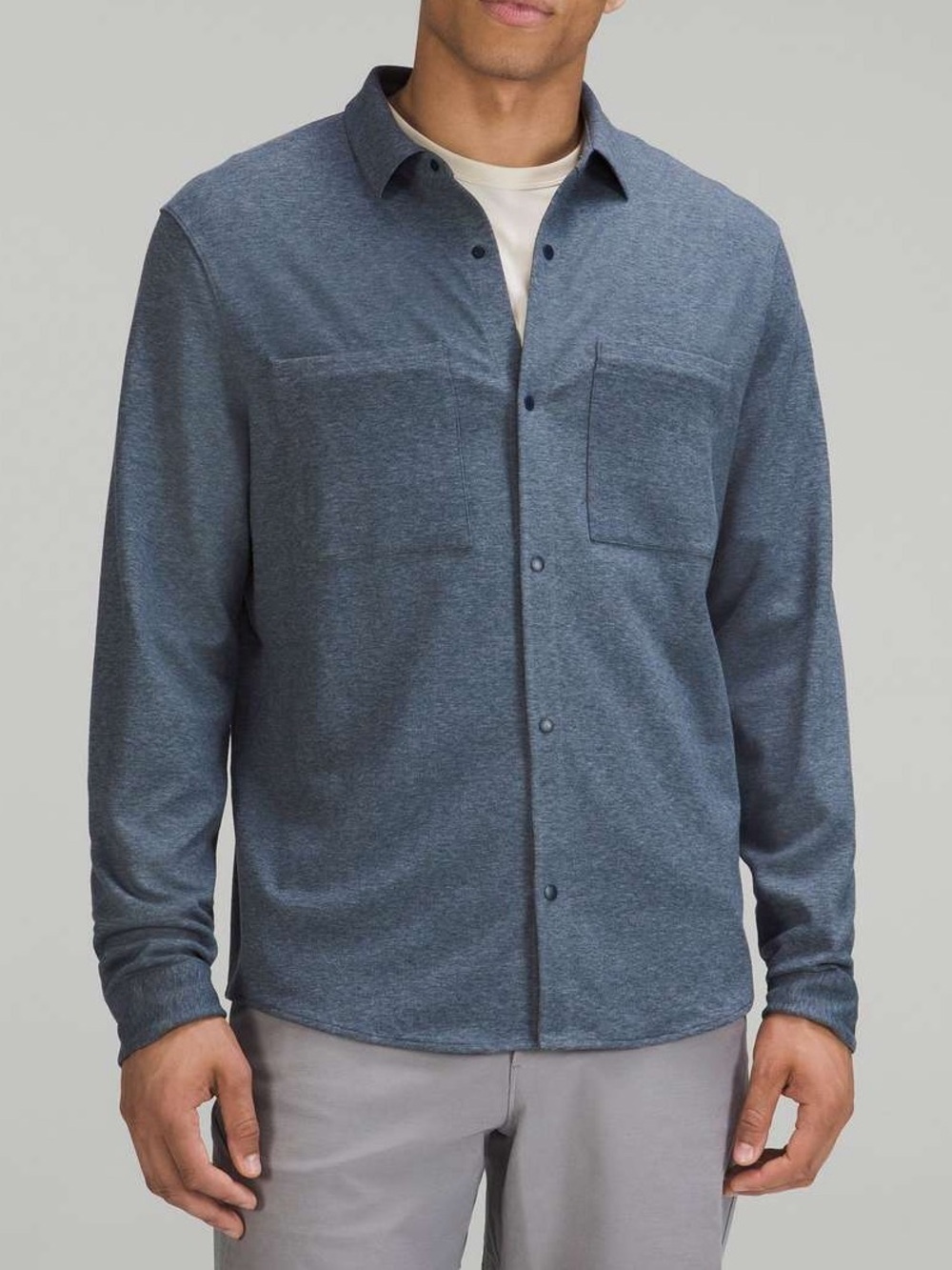 Lululemon Soft Knit Overshirt in Heathered True Navy Men’s Size Large